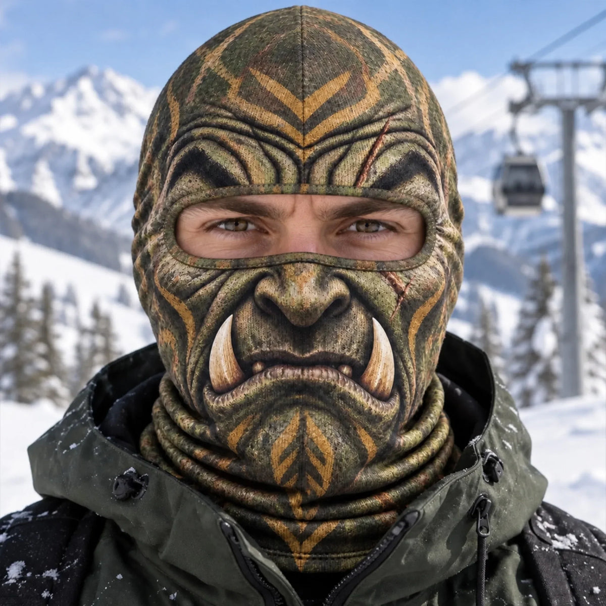 Personlig morsom skimaske - Livet er bedre på ski