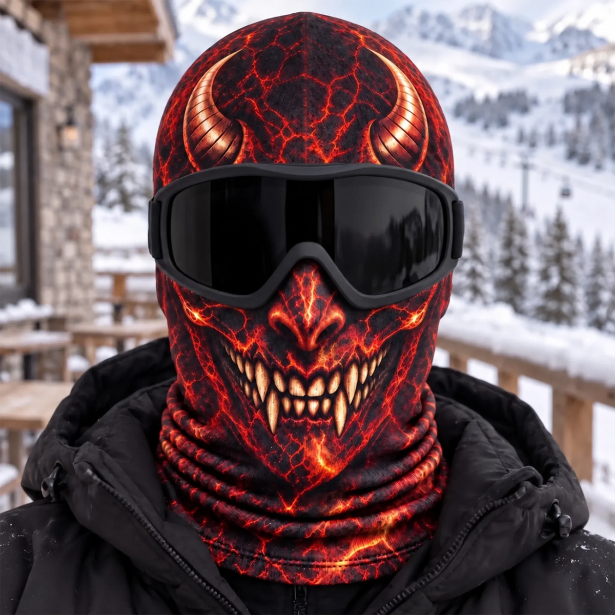 Personlig morsom skimaske - Livet er bedre på ski