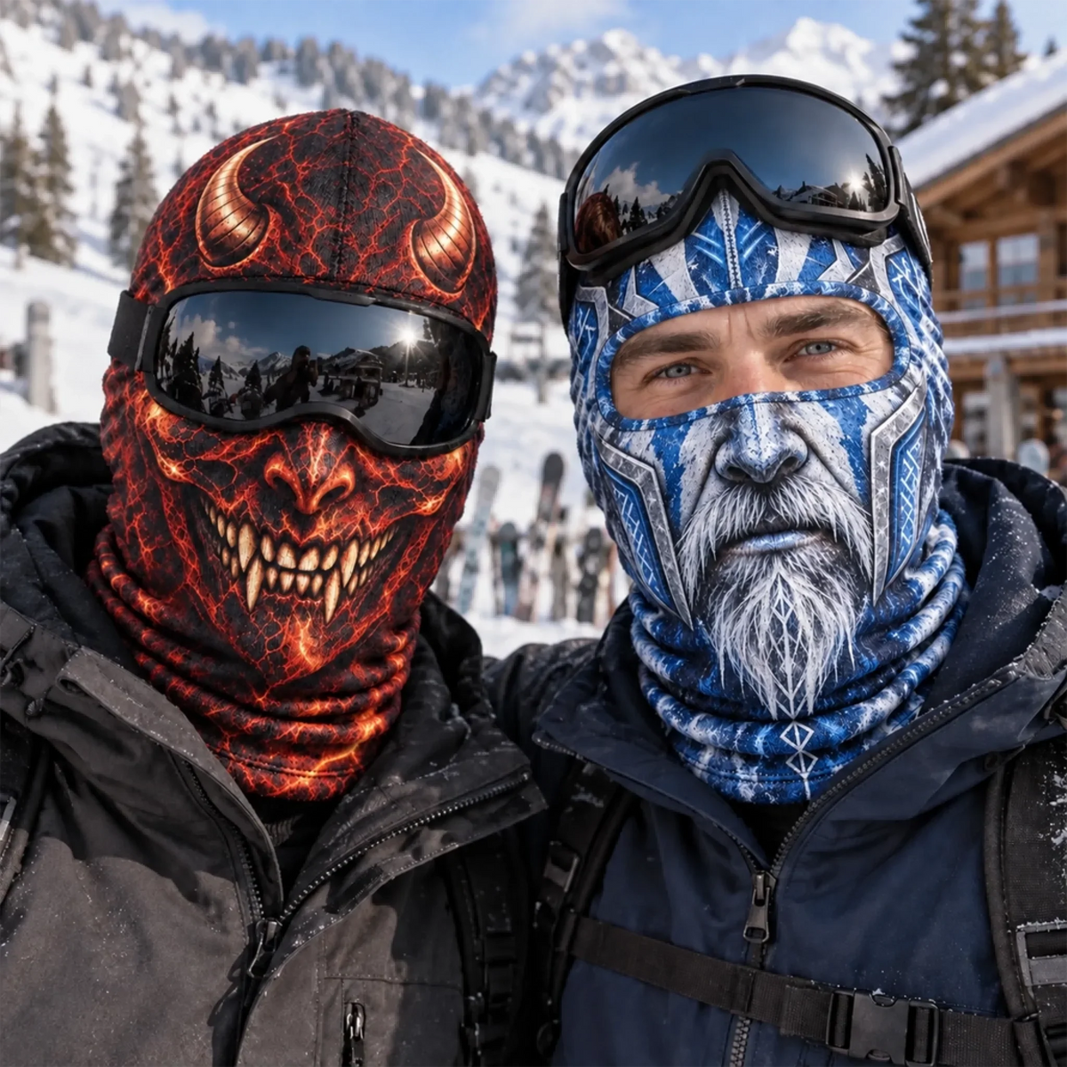 Personlig morsom skimaske - Livet er bedre på ski
