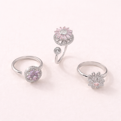 Roterende blomsterringtrio