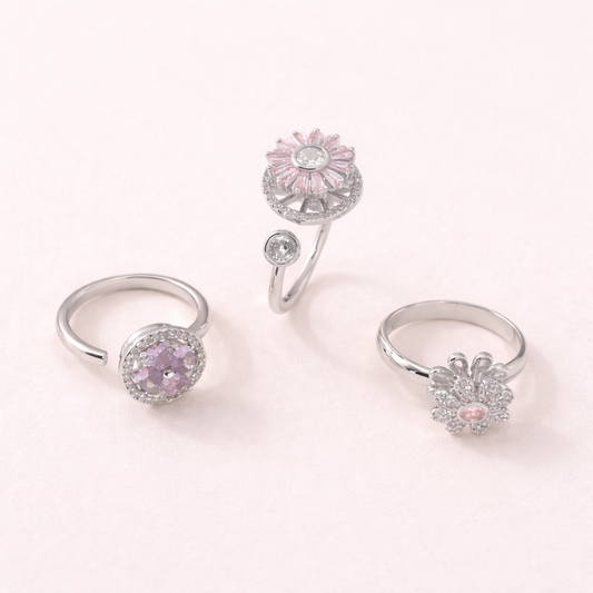 Roterende blomsterringtrio